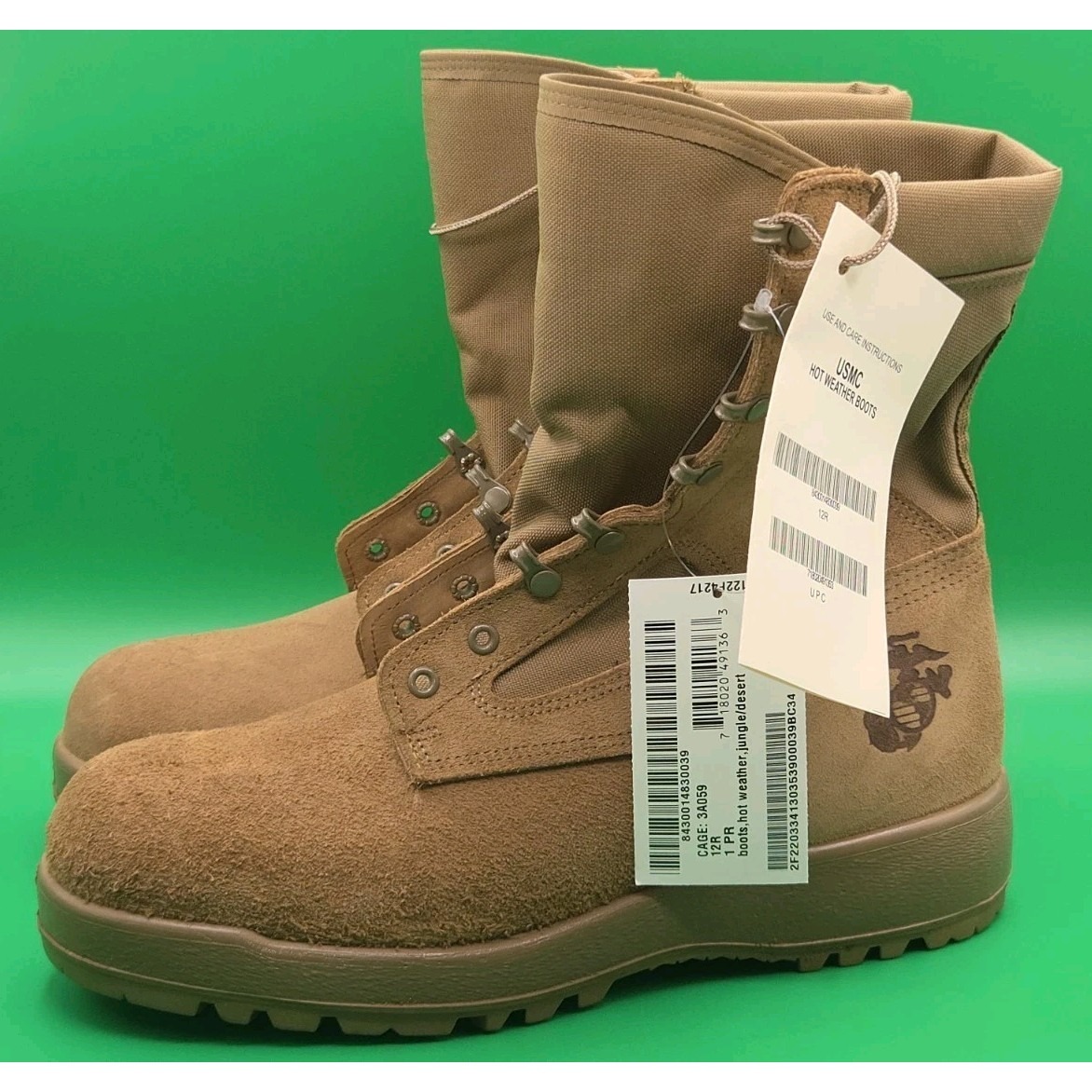 Mcrae Usmc Hot Weather Boots Mens Size 12 R Coyote Brown Marine Corps Uniform